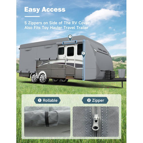 Umbrauto RV Cover Umbrauto Upgraded 7 Layers Top Camper Cover Travel